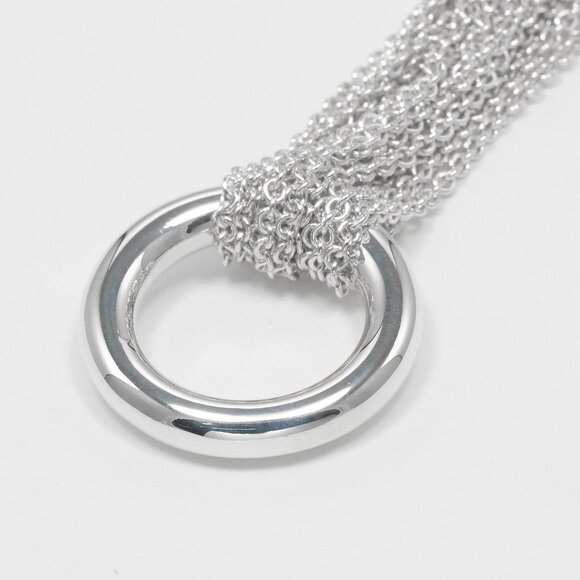 TIFFANY&Co. Open Heart Toggle Bracelet Wrist Size6.6" Silver925 33.9g Women - Picture 5 of 9